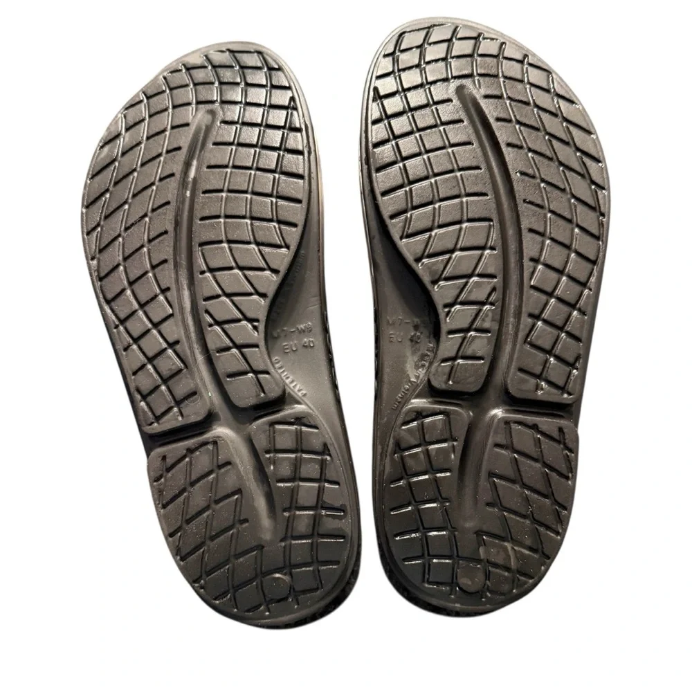 OOFOS OOMEGA Ooahh Platform Comfort Slide Iridescent Gray Women‎ US 9 / EU 40